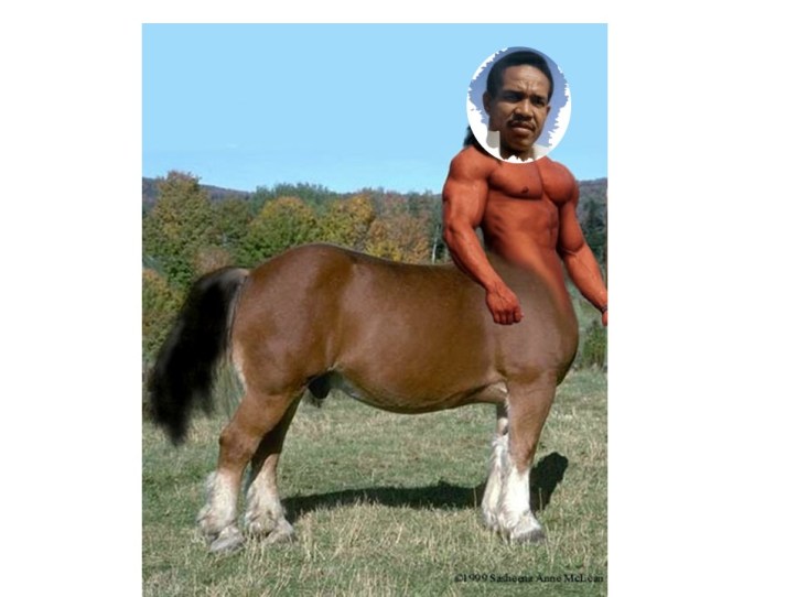 Is this man a Centaur? Note: This pic may not be real. 