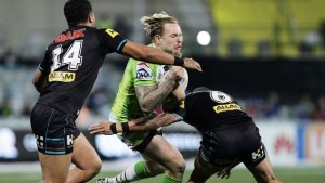 The only evidence we could find that the Panthers actually made a tackle. 